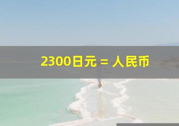 2300日元 = 人民币